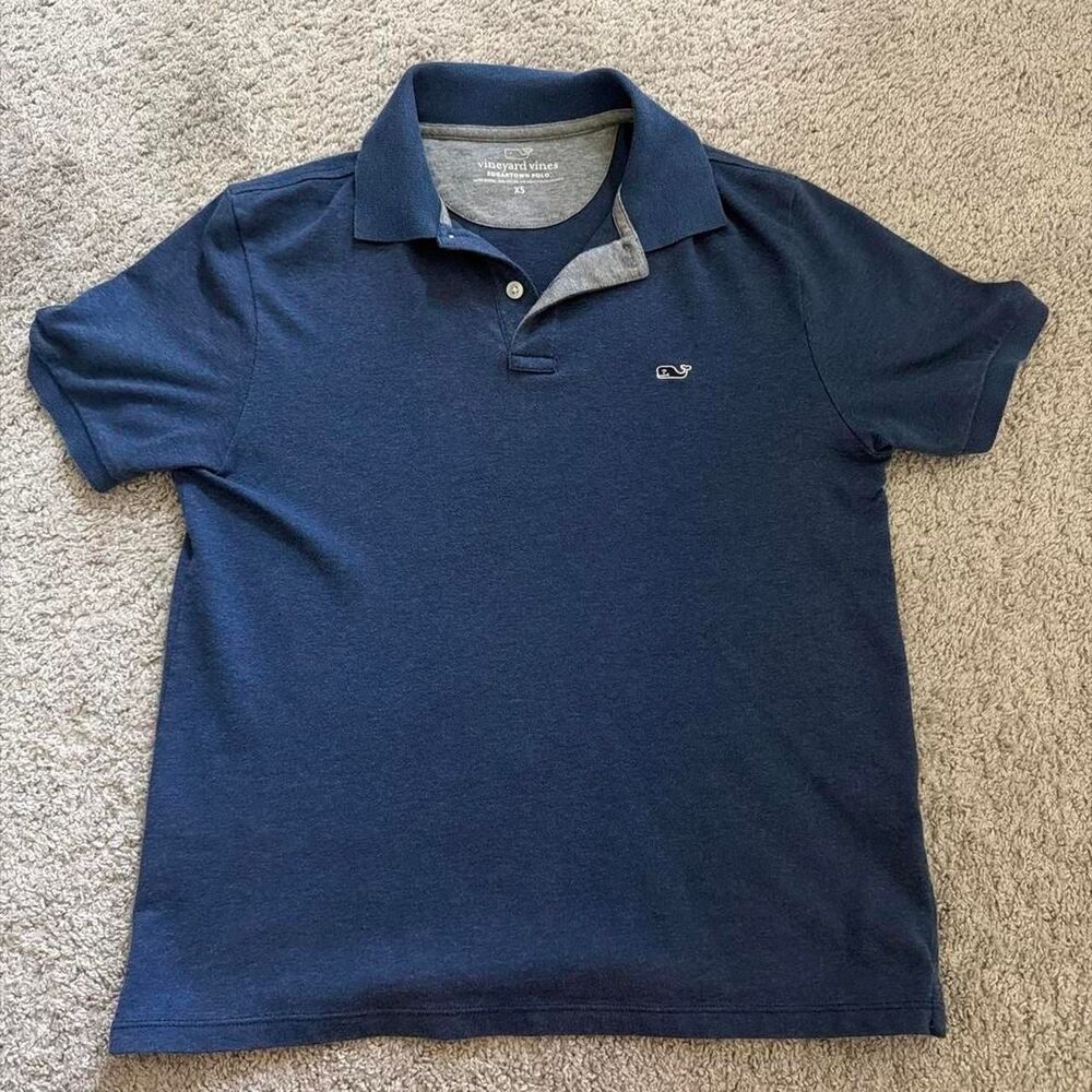 Vineyard Vines Men's Navy and Blue Polo-shirts
